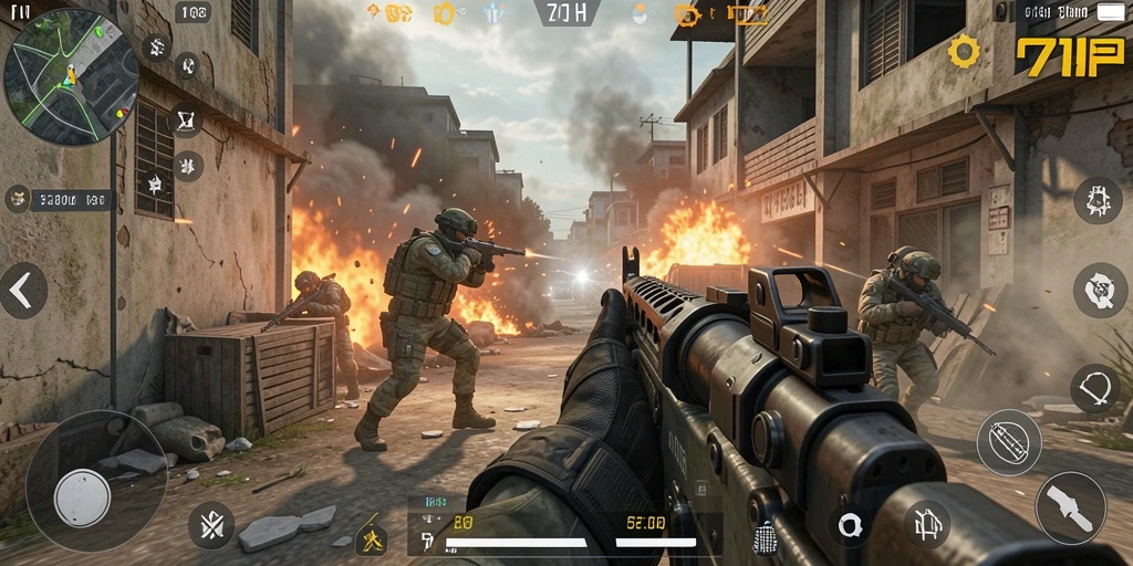 Tangkapan layar gameplay 71H dengan aksi seru dan mendebarkan.