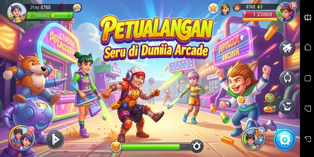 Tampilan seru gameplay 8768 dengan tantangan menarik.