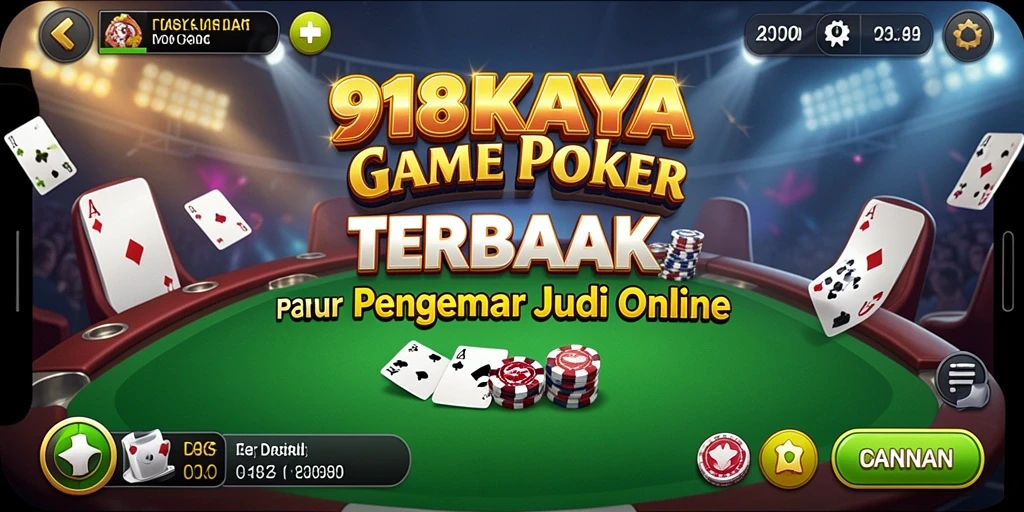 Tampilan gameplay menarik dari 918KAYA dengan suasana Poker yang seru.