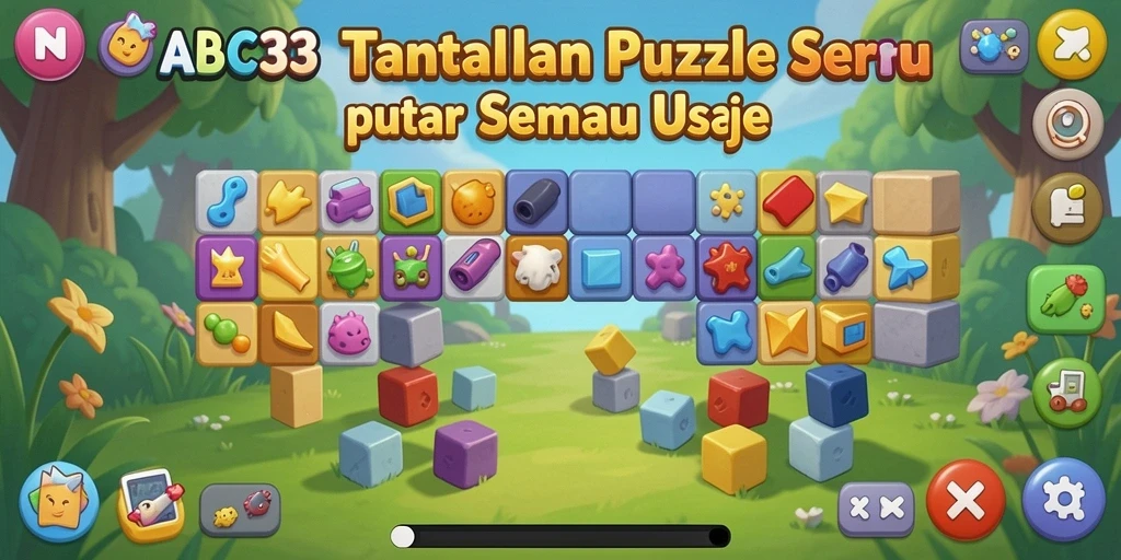 Screenshot gameplay <strong>ABC33</strong> menunjukkan berbagai tantangan puzzle yang menarik.