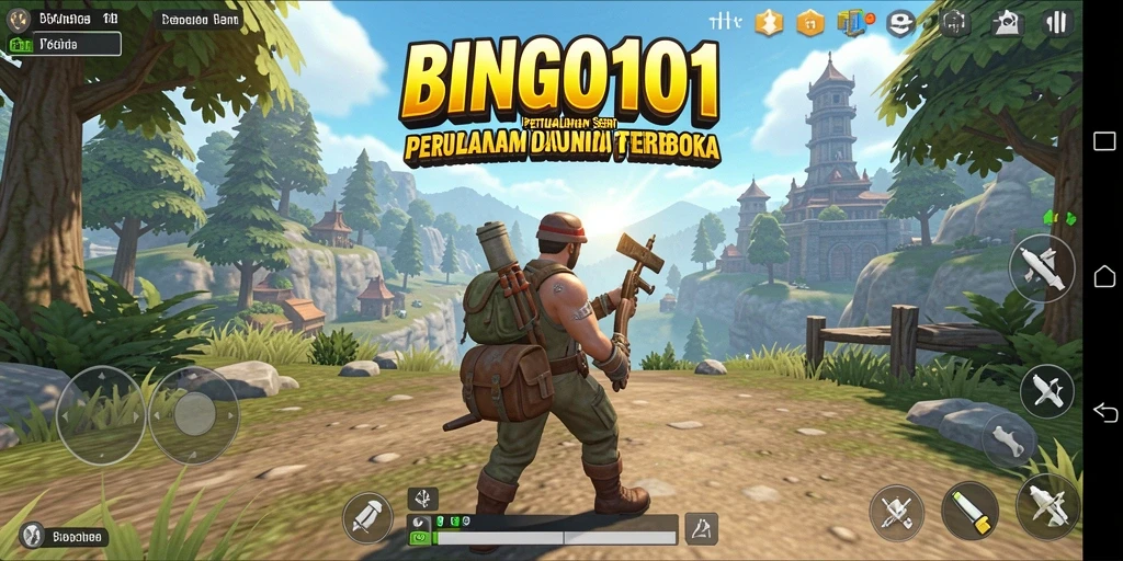 Tangkapan layar gameplay <strong>BINGO101</strong> menunjukkan petualangan menarik di dunia terbuka.