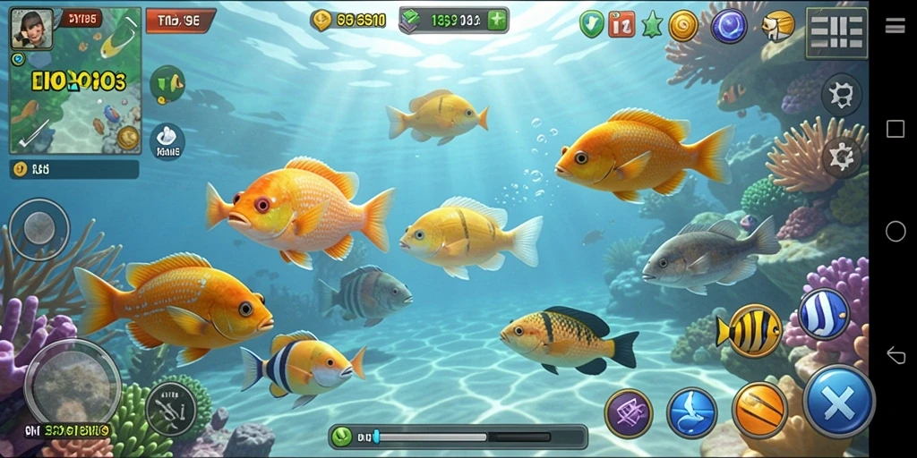 Screenshot menampilkan serunya gameplay Tembak Ikan di HO3.