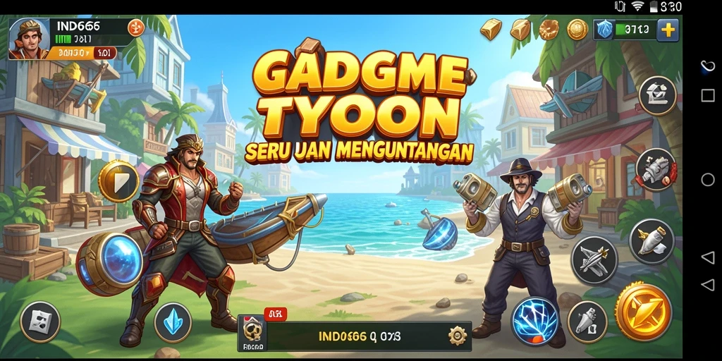 Tangkapan layar gameplay IND666 yang menampilkan simulasi bisnis yang seru.