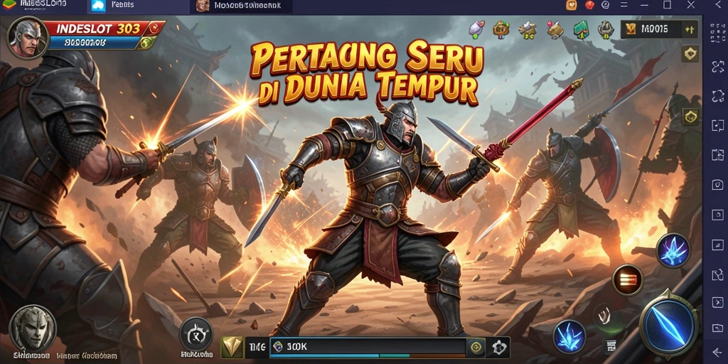 Tampilan aksi pertarungan seru dalam INDESLOT303.