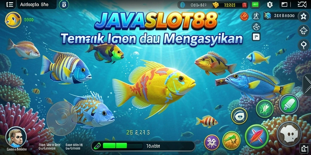 Tampilan gameplay seru saat menembak ikan di JAVASLOT88.