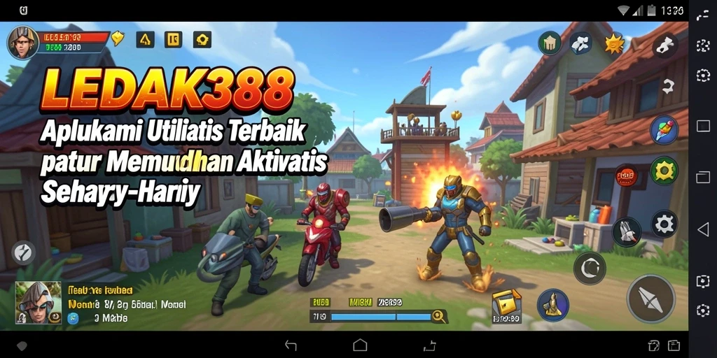Tampilan antarmuka utama LEDAK388 dengan fitur utilitas yang lengkap.