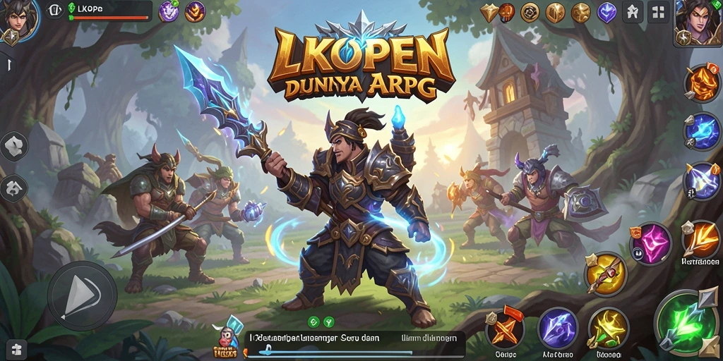Tangkapan layar menampilkan aksi seru dalam permainan ARPG LKOPEN.