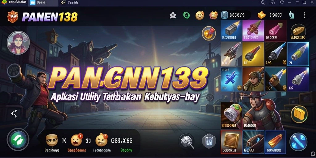 Tampilan utama PANEN138 yang menampilkan fitur-fitur utilitasnya.