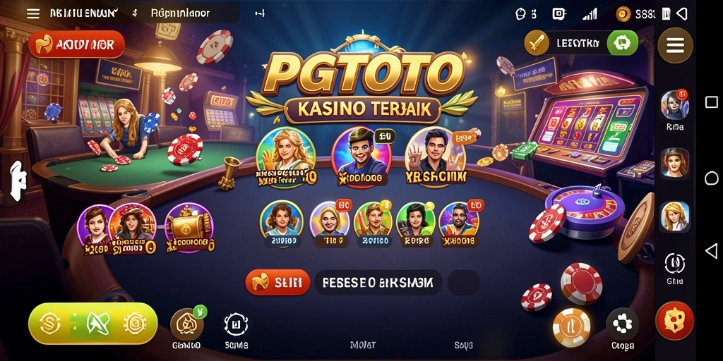 Tampilan gameplay PGTOTO dengan berbagai permainan Kasino yang menarik.