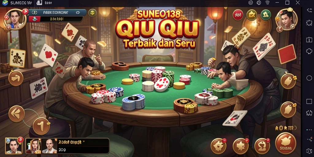 Screenshot gameplay SUNEO138 menampilkan aksi seru QiuQiu.